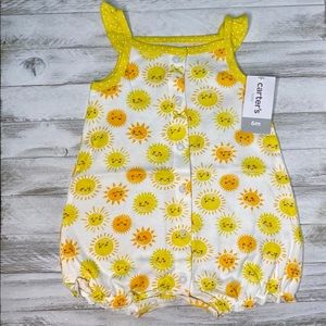 Carter’s Baby Girl Romper 6 Months New With Tag